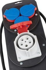 Brennenstuhl 1151600010 strømforsyningsenhed (PDU) 4 AC stikkontakt(er) Sort, Blå, Rød