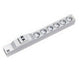 Bachmann 333.412 strømforsyningsenhed (PDU) 6 AC stikkontakt(er) 1U Grå, Sølv