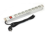 Digitus A-19-STRIP-2-IMP strømforsyningsenhed (PDU) 8 AC stikkontakt(er) 1U Hvid