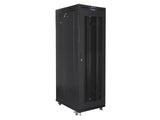 Lanberg FF01-8027-23BL stativ 27U Fritstående reol Sort