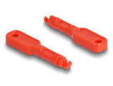 DeLOCK 20928 portblokering Portblokering + nøgle RJ-45 Rød Plast 11 stk