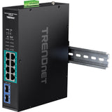 Trendnet TI-PGM102 netværksswitch Gigabit Ethernet (10/100/1000) Strøm over Ethernet (PoE) Sort