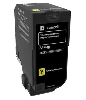 Lexmark 74C2HY0 tonerpatron 1 stk Original Gul