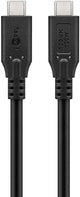 Goobay 74201 USB-kabel USB 3.2 Gen 1 (3.1 Gen 1) 1,5 m USB C 10 Gbit/sek. 100 W Sort
