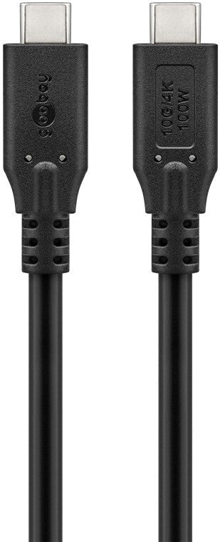 Goobay 74201 USB-kabel USB 3.2 Gen 1 (3.1 Gen 1) 1,5 m USB C 10 Gbit/sek. 100 W Sort
