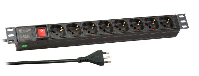 EFB Elektronik EK631IT.2 stikdåse 1,8 m 8 AC stikkontakt(er) Indendørs Sort