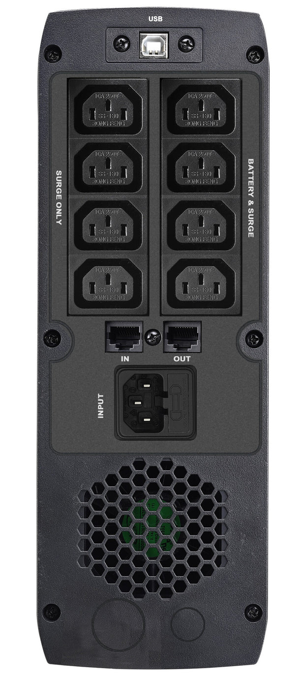 PowerWalker VI 1500 GXB IEC UPS-enhed Interaktivt indgangsstik 1,5 kVA 900 W 8 AC stikkontakt(er)