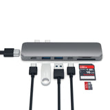 Satechi ST-CMBPM dockingstation USB 3.2 Gen 1 (3.1 Gen 1) Type-C Grå