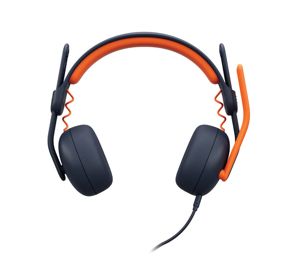 Logitech Zone Learn Headset Ledningsført Uddannelse USB Type-C Blå, Orange