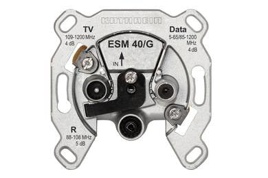 Kathrein ESM 40/G stikkontakt TV + Radio Metallic