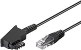 Goobay 51233 telefonkabel 3 m Sort
