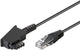 Goobay 51233 telefonkabel 3 m Sort
