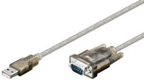 Goobay 95435 serielkabel Transparent 1,5 m USB Type-A RS-232