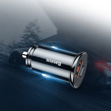 Baseus CCALL-YS01 oplader til mobil enhed Universel Sort Cigartænder Hurtig opladning Automatisk