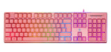 Deltaco Gaming PK75 RGB-tastatur, 105 taster, tysk layout, membrankontakt, USB