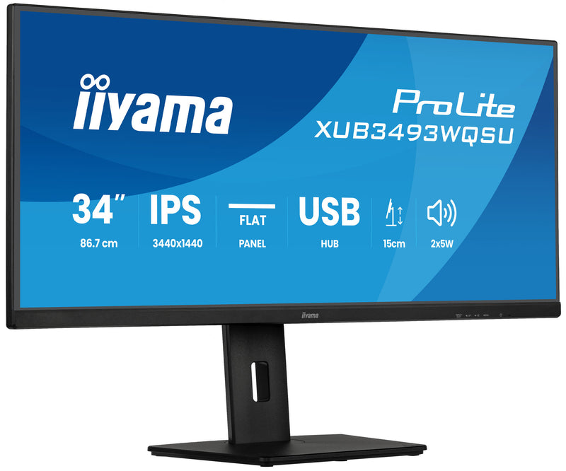 iiyama ProLite XUB3493WQSU-B6 computerskærm 86,4 cm (34") 3440 x 1440 pixel UltraWide Quad HD LED Sort