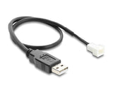 DeLOCK 91226 el-ledning Sort 0,3 m USB A Molex (3-pin)