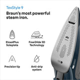 Braun TexStyle 9 0127409002 strygejern Dampstrygejern EloxalPlus soleplate 3200 W Mørkeblå