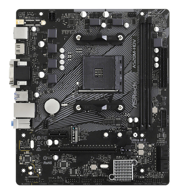 Asrock A520M-HDV AMD A520 Stik AM4 micro ATX