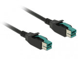 DeLOCK 85493 el-ledning Sort 2 m PoweredUSB