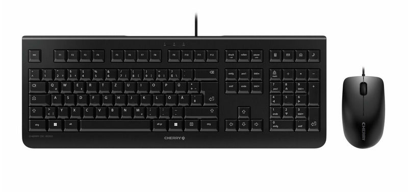 CHERRY DC 2000 tastatur Mus inkluderet Hjemme/kontor USB QWERTZ Ungarsk Sort