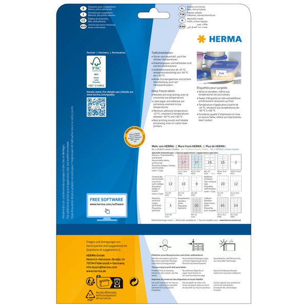 HERMA 4389 print etiket Hvid Selvklæbende printeretiket