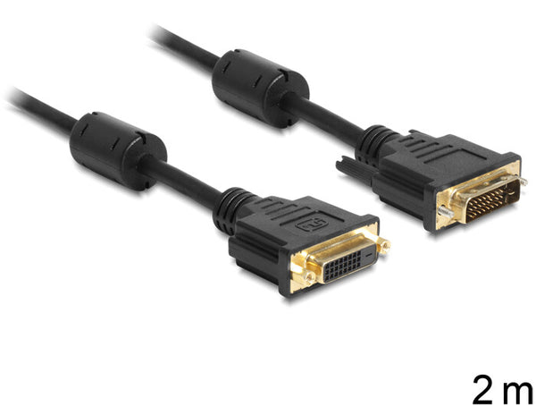 DeLOCK DVI-D/DVI-D 2m DVI kabel Sort