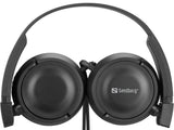 Sandberg Saver MiniJack HeadPhoneTravel Hovedtelefoner Ledningsført Headset Rejsende Sort