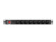 Lanberg PDU-08E-0200-BK strømforsyningsenhed (PDU) 8 AC stikkontakt(er) 1U Sort