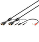 Goobay SVGA Audio Cable - 3m VGA kabel VGA (D-Sub) Sort
