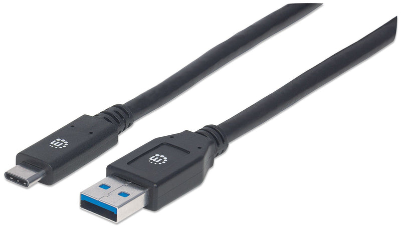 Manhattan 354981 USB-kabel USB 3.2 Gen 1 (3.1 Gen 1) 3 m USB C USB A 5 Gbit/sek. Sort