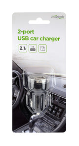 Gembird EG-U2C2A-CAR-02 oplader til mobil enhed Universel Sort Cigartænder Automatisk