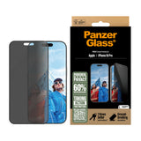 PanzerGlass ® 2-Way Privacy Skærmbeskyttelse iPhone 16 Pro | Ultra-Wide Fit m. EasyAligner