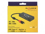 DeLOCK 87730 USB grafisk adapter 3840 x 2160 pixel Sort