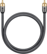 Goobay 65296 lydkabel 2 m RCA Sølv, Sort