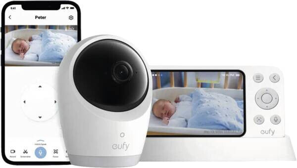 Eufy Baby Monitor E21 Sort, Hvid
