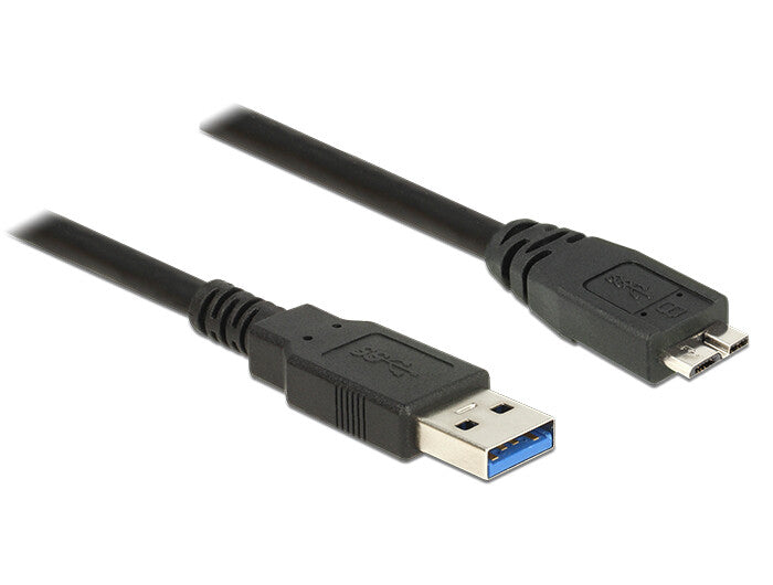 DeLOCK 85071 USB-kabel USB 3.2 Gen 1 (3.1 Gen 1) 0,5 m USB A Micro-USB B 5 Gbit/sek. Sort