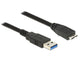 DeLOCK 85075 USB-kabel USB 3.2 Gen 1 (3.1 Gen 1) 3 m USB A Micro-USB B 5 Gbit/sek. Sort