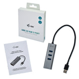 i-tec Metal U3METALG3HUB interface hub USB 3.2 Gen 1 (3.1 Gen 1) Type-A 5000 Mbit/s Grå
