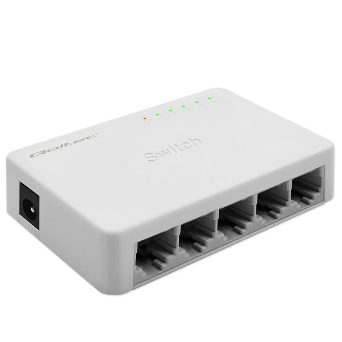 Qoltec 52247 netværksswitch Ikke administreret Hvid