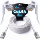 Extralink Kat.6A U/FTP 3m 1Gbps Biały | Patchcord LAN | Miedź Kabel sieciowy skrętka, łamana końcówka (EX.38992) netværkskabel