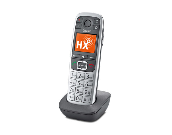Gigaset E560HX Analog/DECT-telefon Nummervisning Grå, Sølv