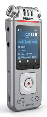Philips DVT4115 Digital Voice Tracer Flashkort Krom, Sølv