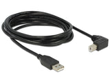 DeLOCK 3m, USB 2.0-A - USB 2.0-B USB-kabel USB A USB B 0,48 Gbit/sek. Sort