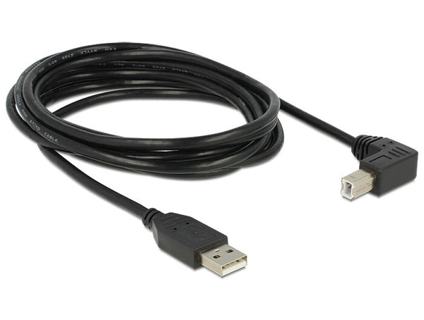 DeLOCK 3m, USB 2.0-A - USB 2.0-B USB-kabel USB A USB B 0,48 Gbit/sek. Sort