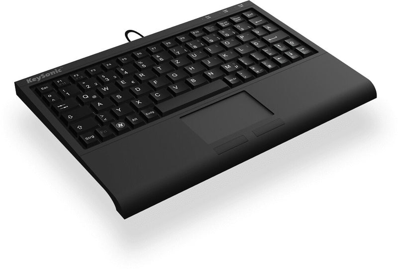 KeySonic ACK-3410 (DE) tastatur Kontor USB QWERTZ Tysk Sort
