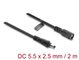 DeLOCK 67393 el-ledning Sort 2 m DC