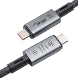 Akyga AK-USB-45 USB-kabel USB4 Gen 3x2 1 m USB C 240 W Sort