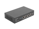 Lanberg RSFE-4P-2FE-60 netværksswitch Ikke administreret Fast Ethernet (10/100) Strøm over Ethernet (PoE) 1U Sort