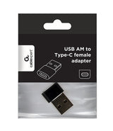 Gembird A-USB2-AMCF-02 kabel kønsskifter USB A USB C Sort